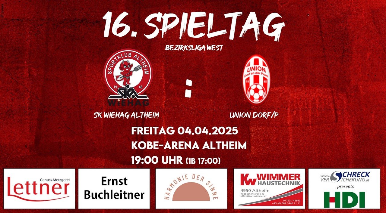 16. Runde – Spielbericht | SK WIEHAG Altheim – Union Dorf/Pram